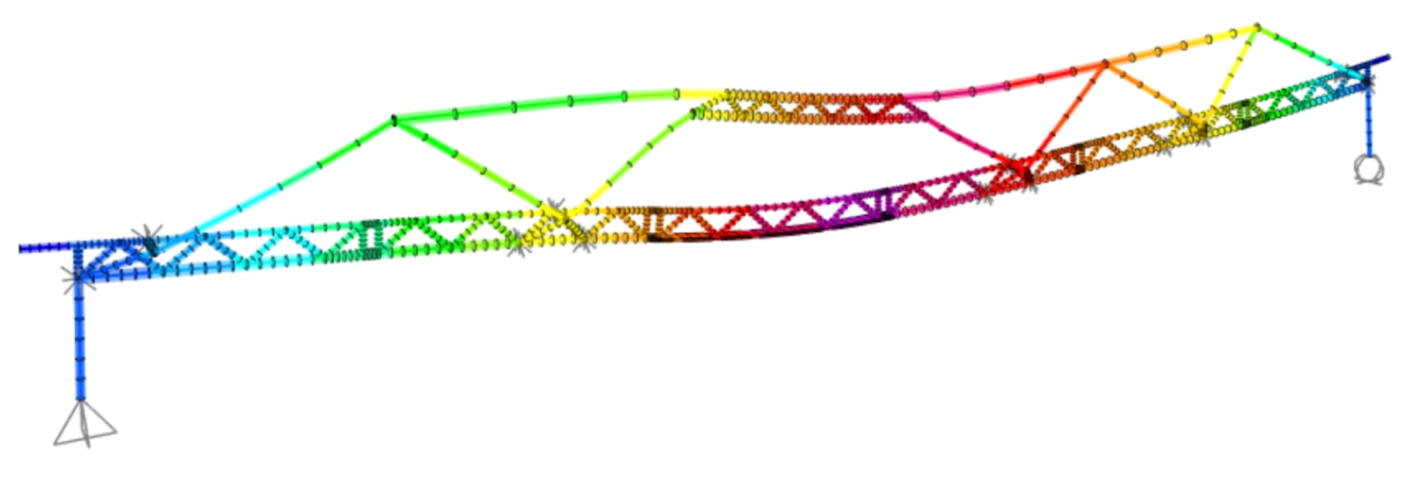 One of the arches, showing where the gap was placed.